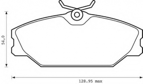 Комплект тормозных колодок, дисковый тормоз Jurid 573008JC (фото 1)