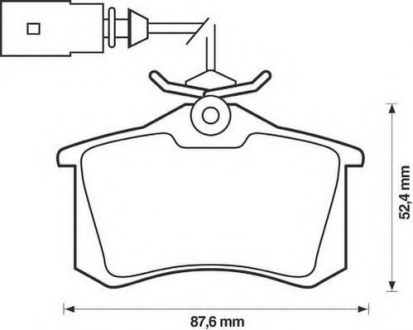 Комплект тормозных колодок, дисковый тормоз Jurid 573065JC (фото 1)