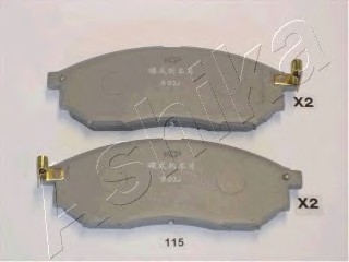 Комплект тормозных колодок, дисковый тормоз ASHIKA 5001115 (фото 1)