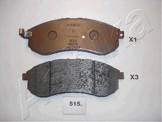 Комплект тормозных колодок, дисковый тормоз ASHIKA 5005515 (фото 1)