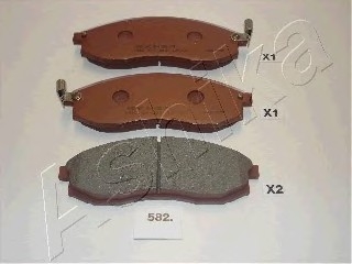 Комплект тормозных колодок, дисковый тормоз ASHIKA 5005582 (фото 1)