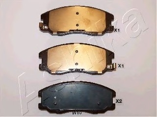 Комплект тормозных колодок, дисковый тормоз ASHIKA 500WW10 (фото 1)