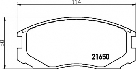 Комплект тормозных колодок, дисковый тормоз MINTEX MDB1722 (фото 1)