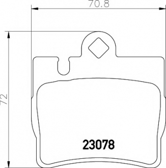 Комплект тормозных колодок, дисковый тормоз MINTEX MDB2071 (фото 1)