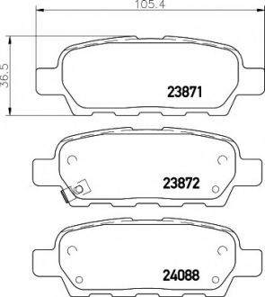 Комплект тормозных колодок, дисковый тормоз MINTEX MDB2261