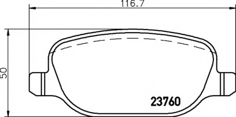 Комплект тормозных колодок, дисковый тормоз MINTEX MDB2624 (фото 1)