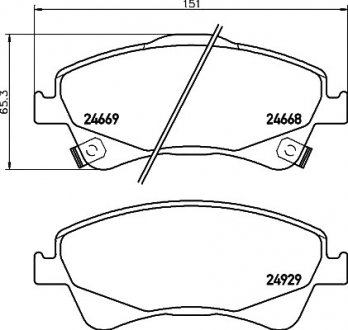 Комплект тормозных колодок, дисковый тормоз MINTEX MDB3053 (фото 1)