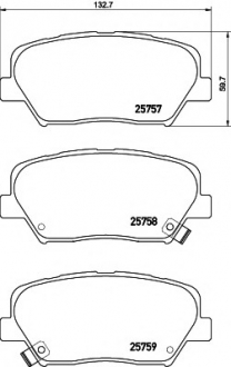 Комплект тормозных колодок, дисковый тормоз TEXTAR 2575701 (фото 1)