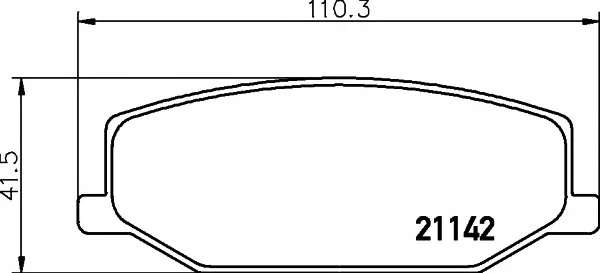 Комплект тормозных колодок, дисковый тормоз TEXTAR 2114202 (фото 1)
