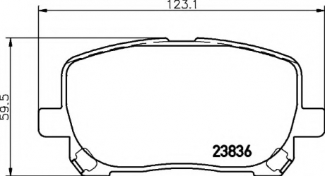 Комплект тормозных колодок, дисковый тормоз TEXTAR 2383601 (фото 1)