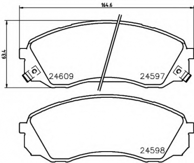 Комплект тормозных колодок, дисковый тормоз TEXTAR 2459701 (фото 1)