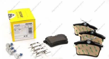Комплект тормозных колодок задн., DS DS 4 CITROEN BERLINGO, BERLINGO MULTISPACE, C4, C4 I, C4 II, DS4, XSARA PICASSO PEUGEOT 207, 307, 308 I, PARTNER, PARTNER TEPEE 1.2-Electric 12.99- TEXTAR 2476501