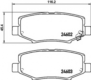 Комплект тормозных колодок, дисковый тормоз TEXTAR 2460201