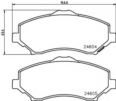 Комплект тормозных колодок, дисковый тормоз TEXTAR 2460402