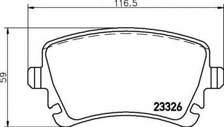Комплект тормозных колодок, дисковый тормоз TEXTAR 2332603 (фото 1)