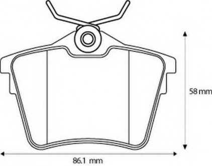 Комплект тормозных колодок, дисковый тормоз Jurid 573133JC (фото 1)
