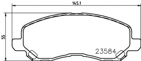 Комплект тормозных колодок, дисковый тормоз MINTEX MDB2134