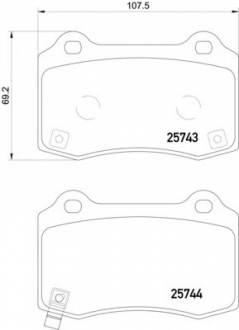 Комплект тормозных колодок, дисковый тормоз MINTEX MDB3381