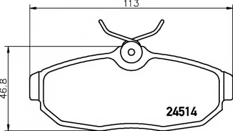 Комплект гальмівних колодок задн, FORD USA MUSTANG 3.7-5.4 12.04- TEXTAR 2451401