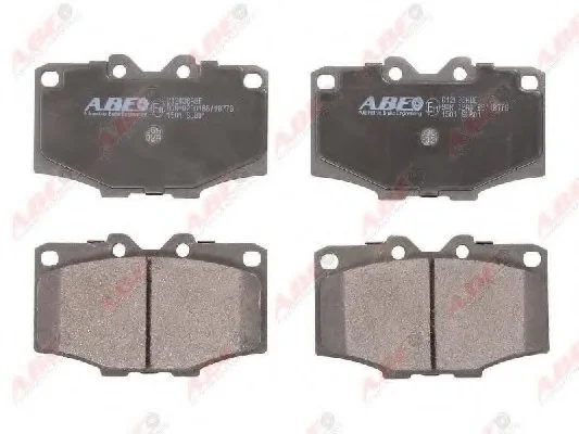 Комплект тормозных колодок переднего., TOYOTA 4 RUNNER I, 4 RUNNER V, COROLLA, FORTUNER, HARRIER, HIACE III, HILUX III, HILUX IV, HILUX V, LAND CRUISER, LAND CRUISER 90 1.4-4.2 03.69- ABE C12036ABE (фото 1)