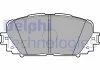 Комплект тормозных колодок переднего., TOYOTA RACTIS, VERSO S, YARIS 1.0-1.8 08.05-06.20 Delphi LP2123 (фото 1)