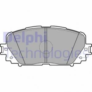 Комплект тормозных колодок переднего., TOYOTA RACTIS, VERSO S, YARIS 1.0-1.8 08.05-06.20 Delphi LP2123