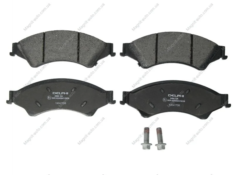 Комплект передних тормозных колодок (с шумопоглощающей пластиной.), FORD RANGER FORD USA RANGER MAZDA BT-50 II 2.0D-3.2D 04.11- Delphi LP2484 (фото 1)