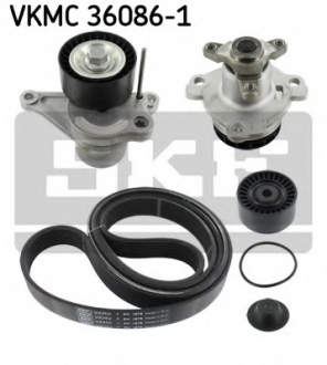 Водяной насос + комплект ручейковых ремней SKF VKMC360861