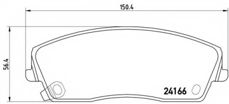 Колодки тормозные дисковые BREMBO P11019