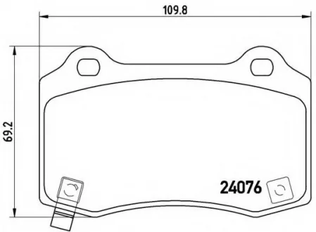 Комплект тормозных колодок, дисковый тормоз BREMBO P11024