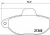Комплект тормозных колодок, дисковый тормоз BREMBO P23054 (фото 1)