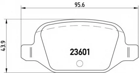 Комплект тормозных колодок, дисковый тормоз BREMBO P23064