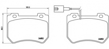 Комплект тормозных колодок, дисковый тормоз BREMBO P23129