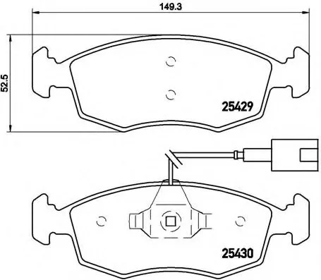 Тормозные колодки пер. 500/Punto/Grande Punto 09- BREMBO P23138 (фото 1)