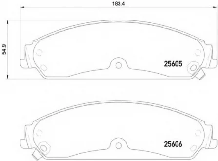 Колодки тормозные дисковые передние, Chrysler 300 C; Lanchia Thema 04- BREMBO P23149