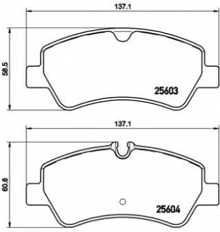Комплект тормозных колодок, дисковый тормоз BREMBO P24160