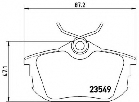 Комплект тормозных колодок, дисковый тормоз BREMBO P54023 (фото 1)