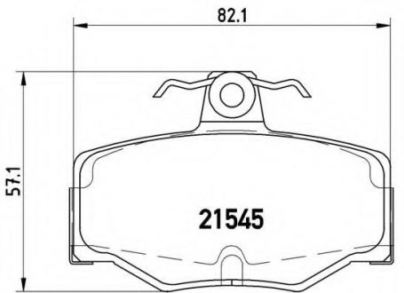 Комплект тормозных колодок, дисковый тормоз BREMBO P56024