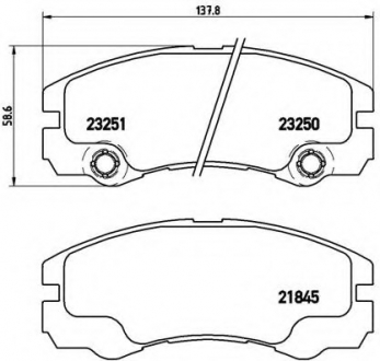 Комплект тормозных колодок, дисковый тормоз BREMBO P59033