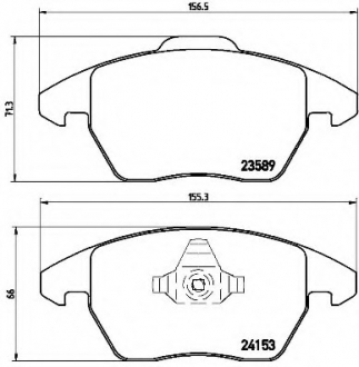 Комплект тормозных колодок, дисковый тормоз BREMBO P61076 (фото 1)