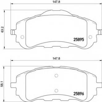 Колодки гальмівні дискові передні BREMBO P61120