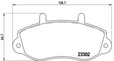 Комплект тормозных колодок, дисковый тормоз BREMBO P68025 (фото 1)