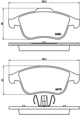 Гальмівні колодки дискові BREMBO P68047 (фото 1)