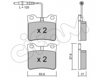 Комплект тормозных колодок, дисковый тормоз CIFAM 8221920