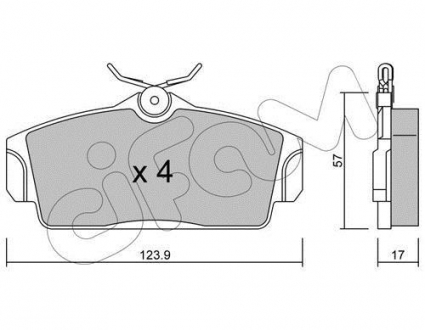 Комплект тормозных колодок, дисковый тормоз CIFAM 8223050 (фото 1)