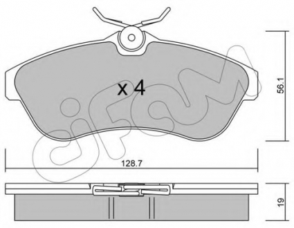 Комплект тормозных колодок, дисковый тормоз CIFAM 8223290 (фото 1)