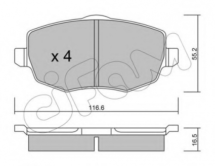 Комплект тормозных колодок, дисковый тормоз CIFAM 8225280 (фото 1)