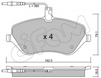 Комплект тормозных колодок, дисковый тормоз CIFAM 8226010 (фото 1)