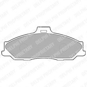 Комплект тормозных колодок, дисковый тормоз Delphi LP1555 (фото 1)