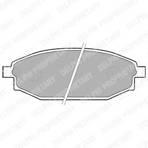 Комплект тормозных колодок, дисковый тормоз Delphi LP1665